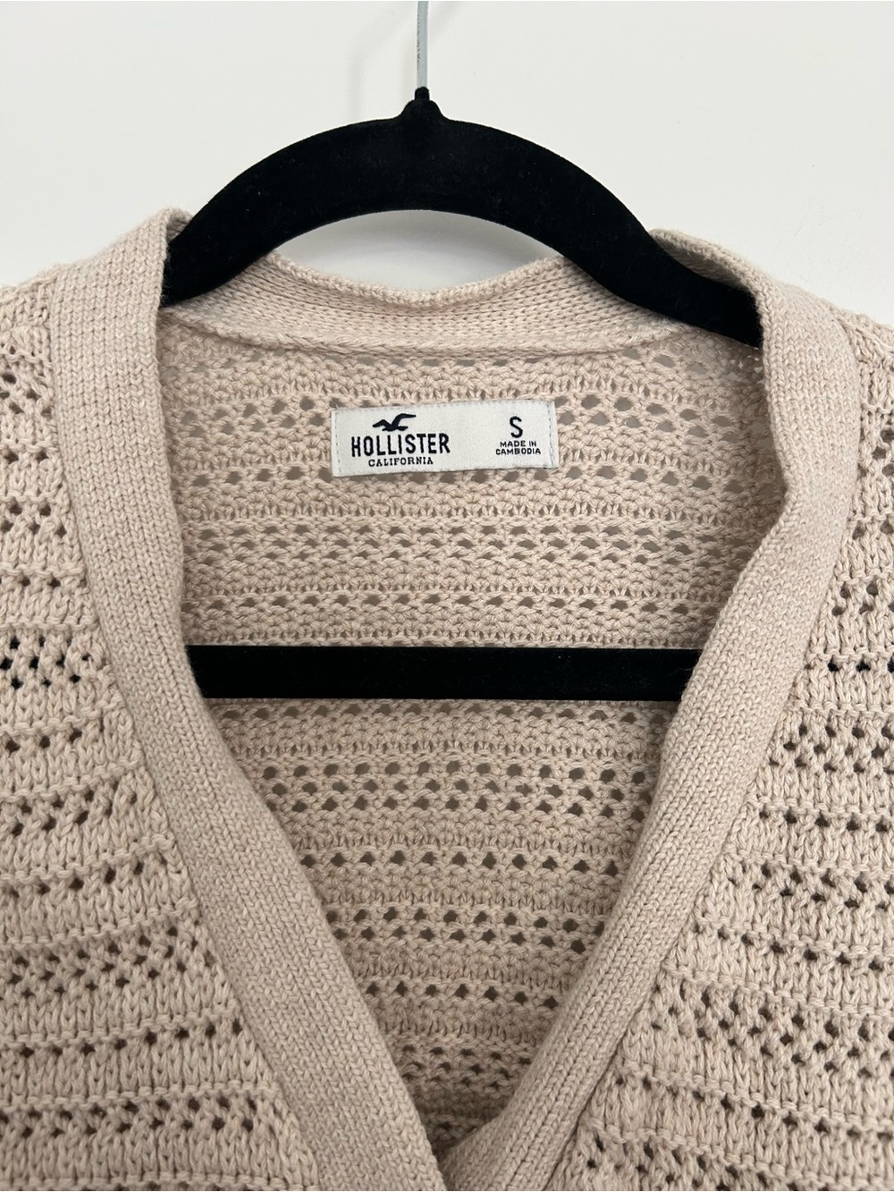 Hollister Crochet Open Knit Cardigan Sweater - Picture 2 of 3
